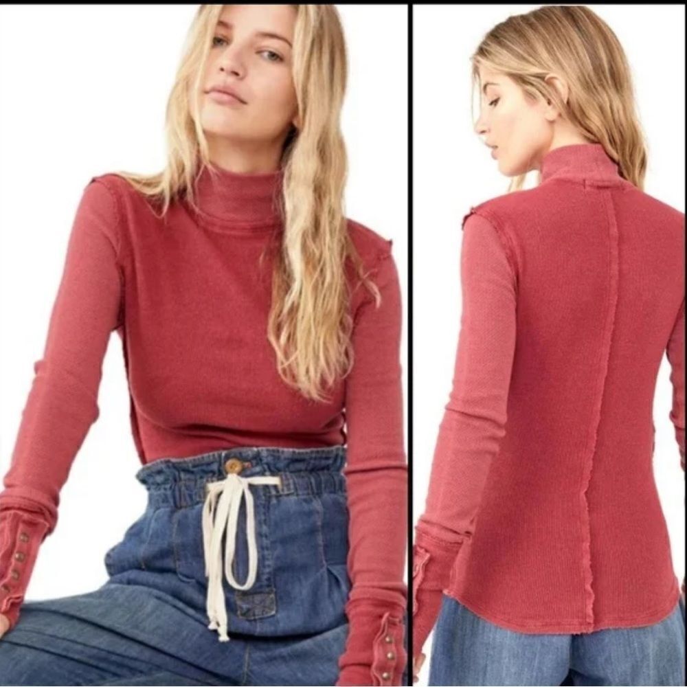 NWTs Free People Jojo Long Sleeve Top in Off Beat